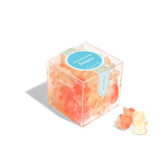 Sugarfina Champagne Bears – gourmet gummy bears infused with real champagne.