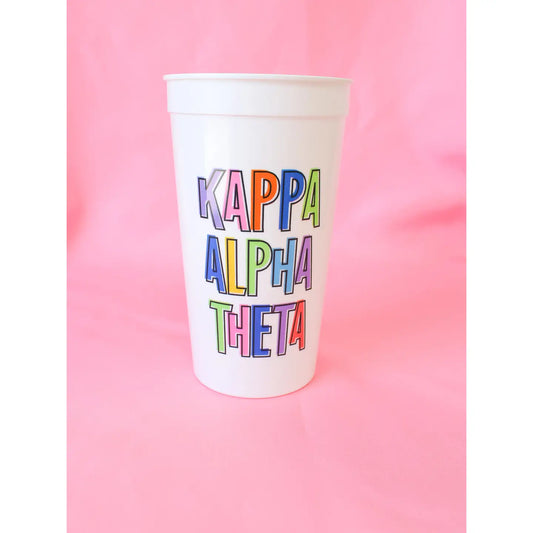 Kappa Alpha Theta Stadium Cups – Set of 4