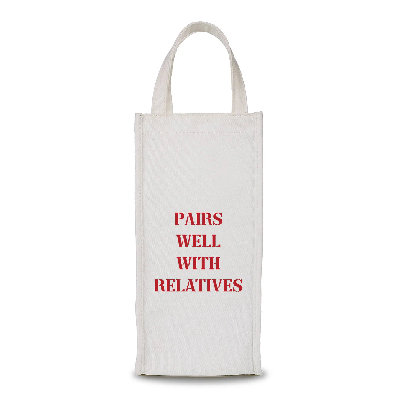 Stylish and cheeky wine bag for holidays and parties